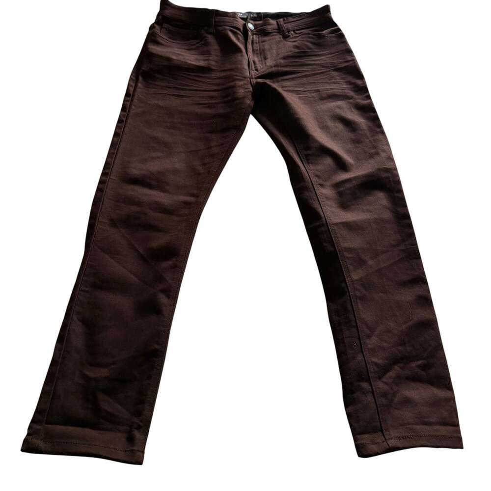 Nick Danger Men's Brown Slim Fit Stretch Denim Jeans Size 34x30 /0103